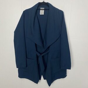 New Balance Women's Blue Jacket With Belt & Pockets Size Medium.